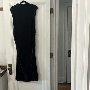 Velour bodycon maxi dress